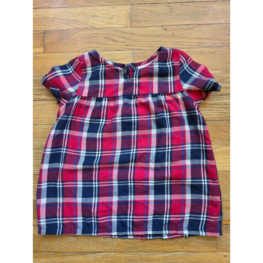 The Childrens Place plaid red shirt size 5t short sleeve